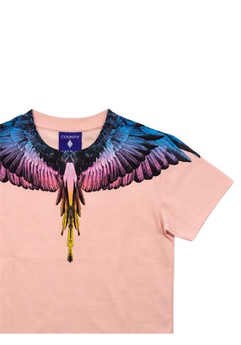 T-shirt bambina rosa in cotone MARCELO BURLON | S6CMJGTH071ROSA